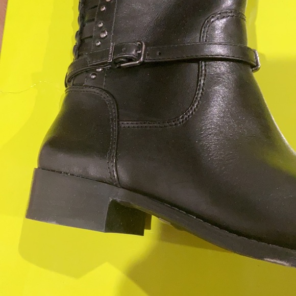 NWT Gianni Bono tall leather black boots. New in box - Picture 5 of 10